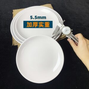 纯白瓷盘 密胺/圆盘/美耐皿 6英寸-16英寸，月光盘，平盘/深盘/  高脚盘/