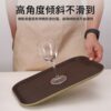 防滑托盘长方形PP托盘放茶杯酒店托盘塑料商用杯子托盘送餐圆托盘