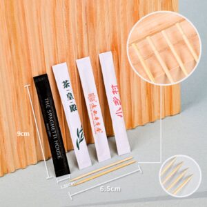 直销爆款三边封牙签高端定制牙线一次性独立包装牙签 竹制