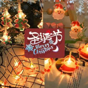 LED圣诞节日雪人小彩灯串灯派对场景布置氛围灯卧室少女房间装饰