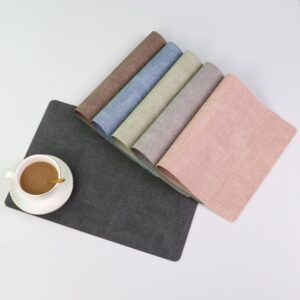 餐垫PVC，皮革，布纹 简约轻奢纯色餐桌隔热垫防烫杯垫餐具碗餐盘餐布西餐垫布定制