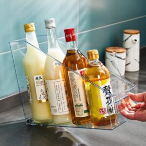 滚轮橱柜收纳盒储物架厨房收纳神器锅盖置物架透明塑料锅具收纳架