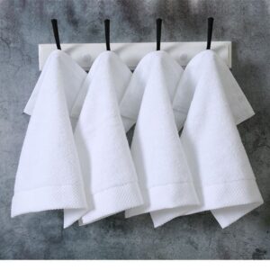纯棉白色小方巾火锅店酒店幼儿园餐厅擦手巾小白毛巾四方抹布加厚