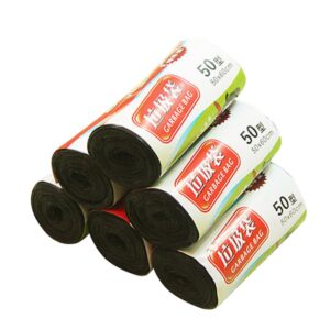 直销点断式大号垃圾袋酒店饭店卷筒式黑色一次性垃圾袋 45*50