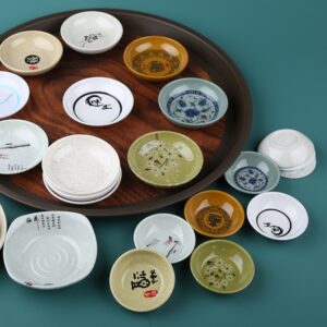 密胺塑料味碟小菜碟调味碟子火锅店酱料碟酱醋碟商用仿瓷树脂餐具