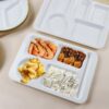 定制密胺多格快餐盘学校单位食堂专用快餐托盘仿瓷耐高温商用餐具